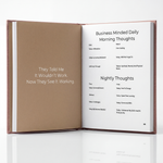 Entrepreneur planning guided journal titled Business Minded for women