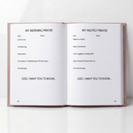 Christian women's prayer journal with daily guided faith prompts