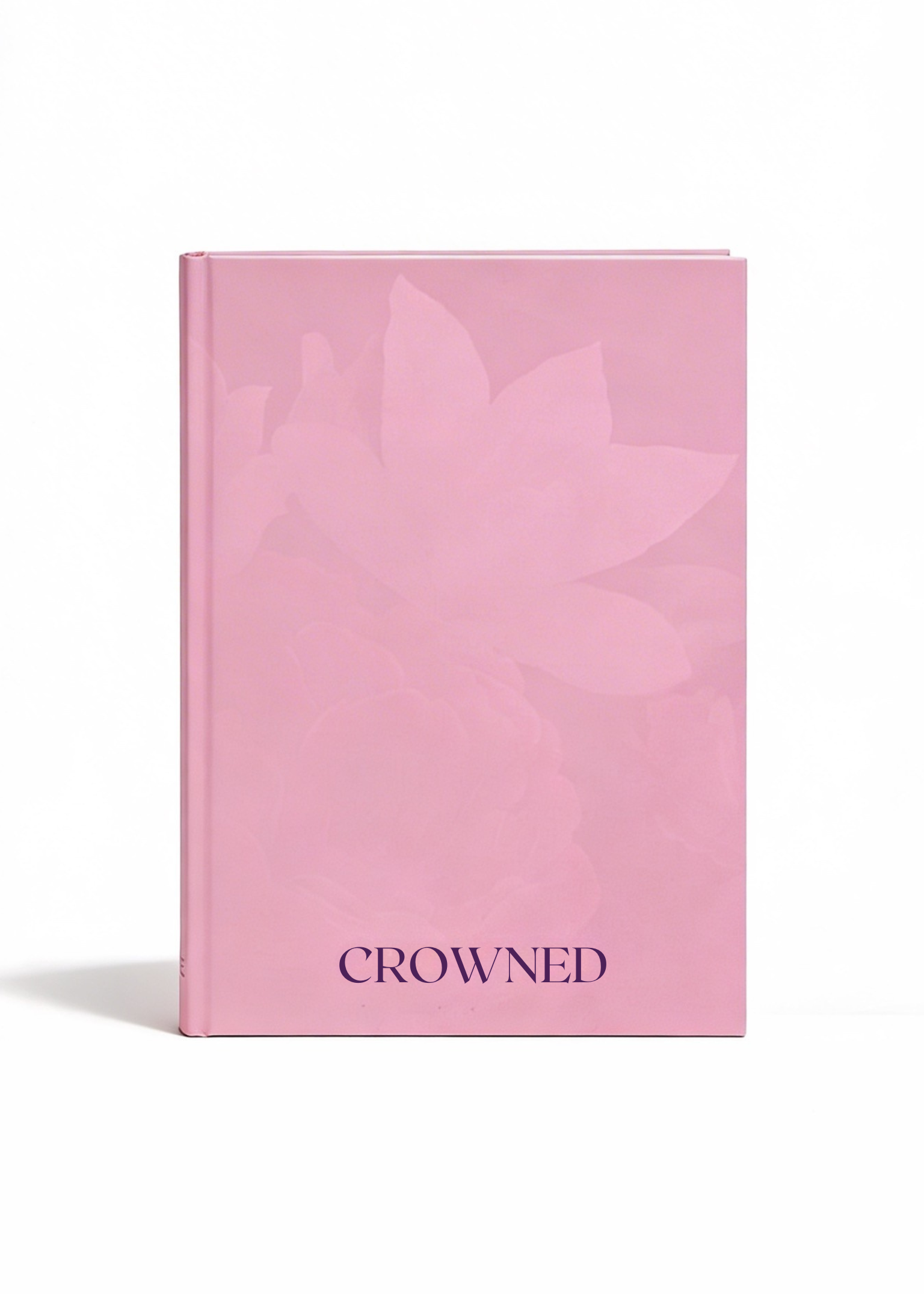 Crowned self-worth and identity guided journal for women on white background