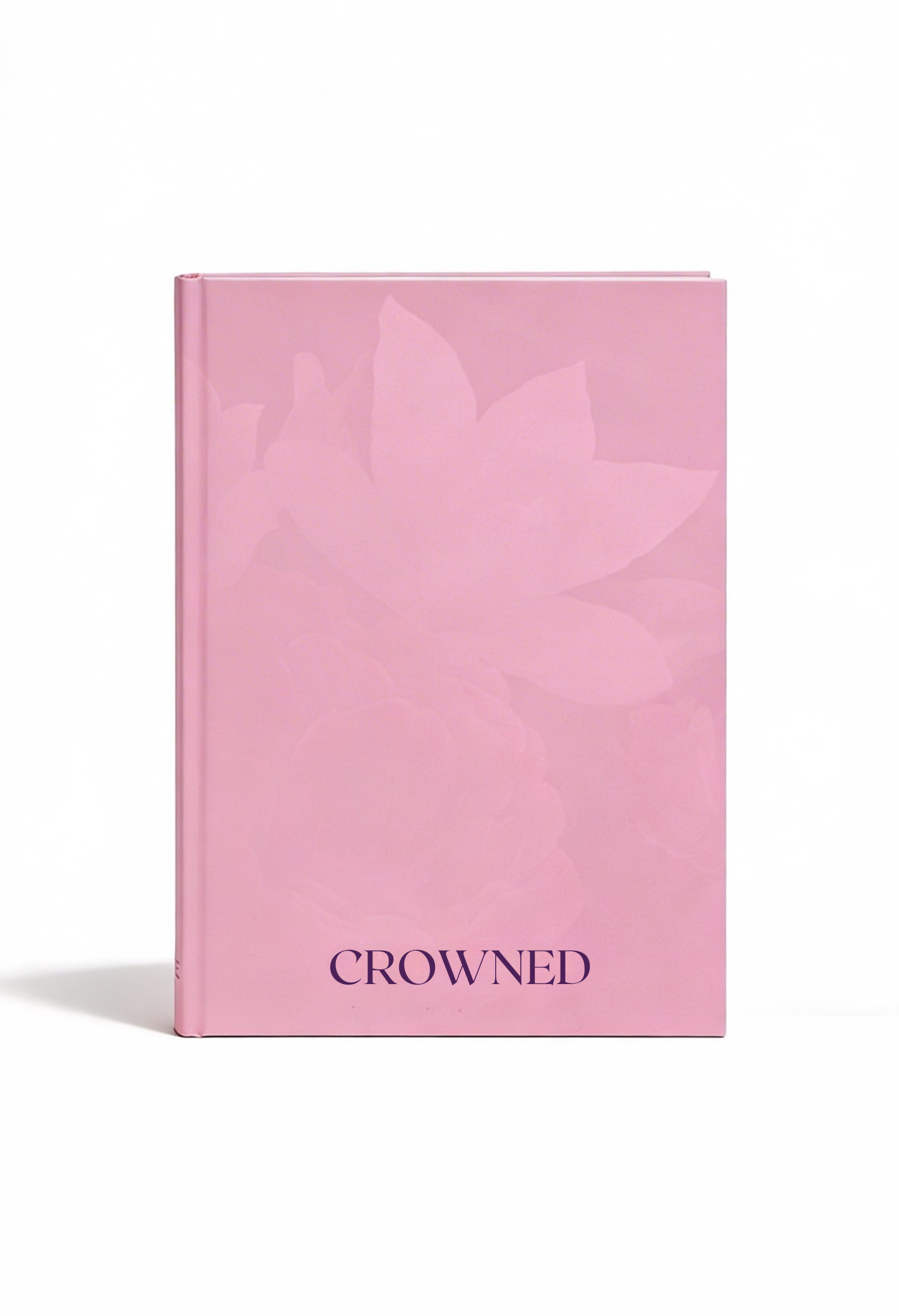 Crowned self-worth and identity guided journal for women on white background