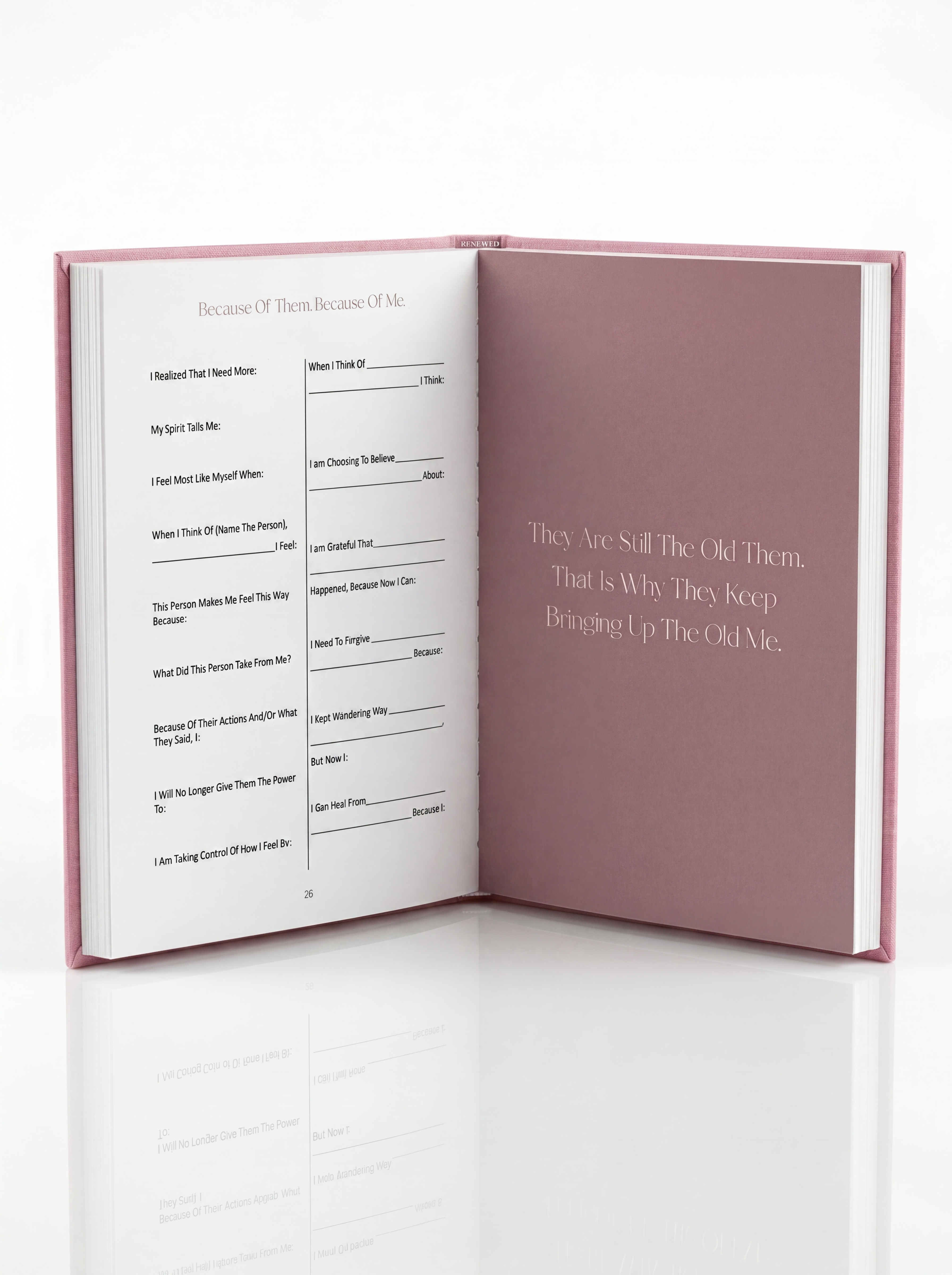 Emotional healing guided journal for women with daily writing prompts