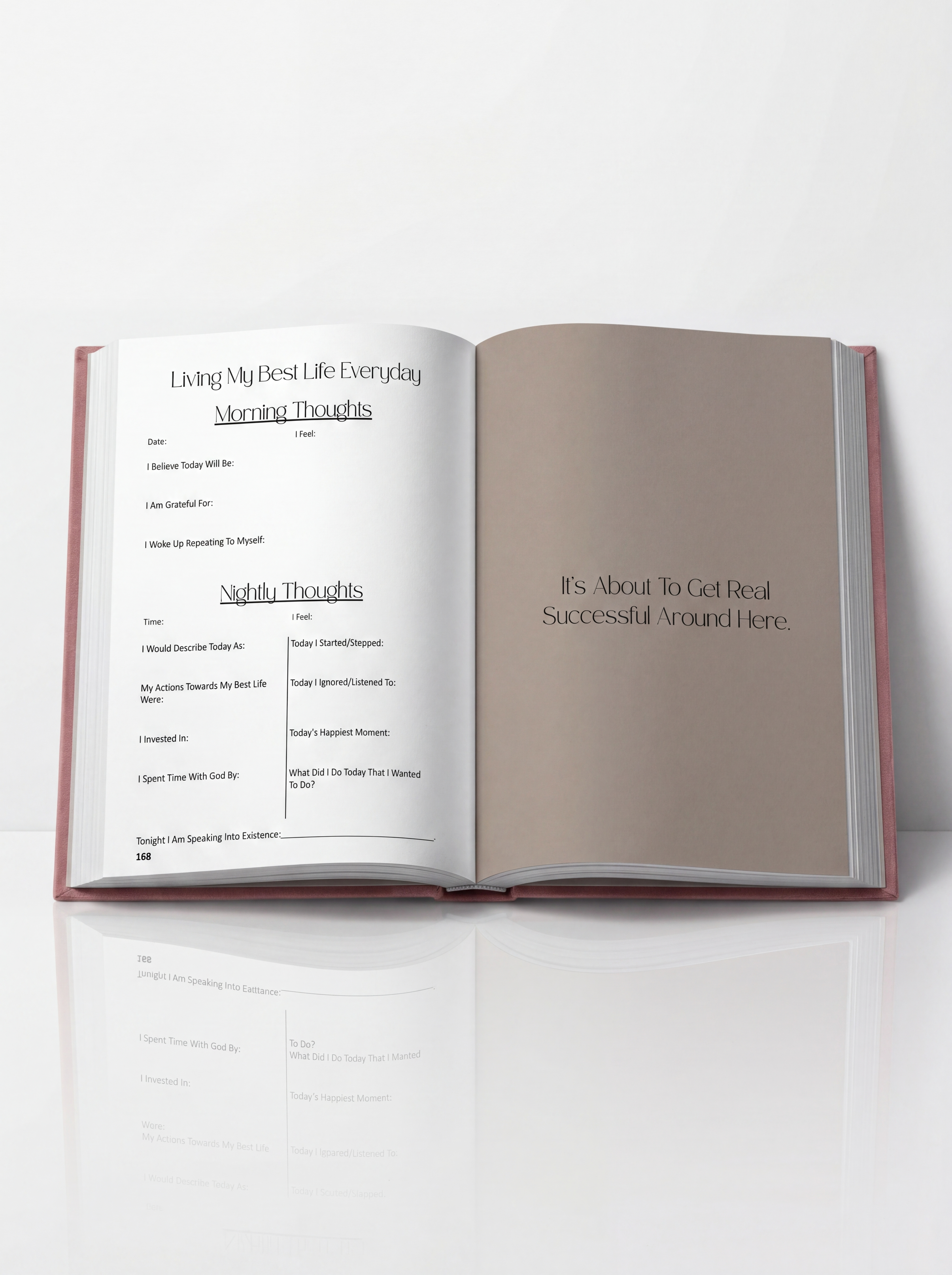 Glow up and personal transformation guided journal for women