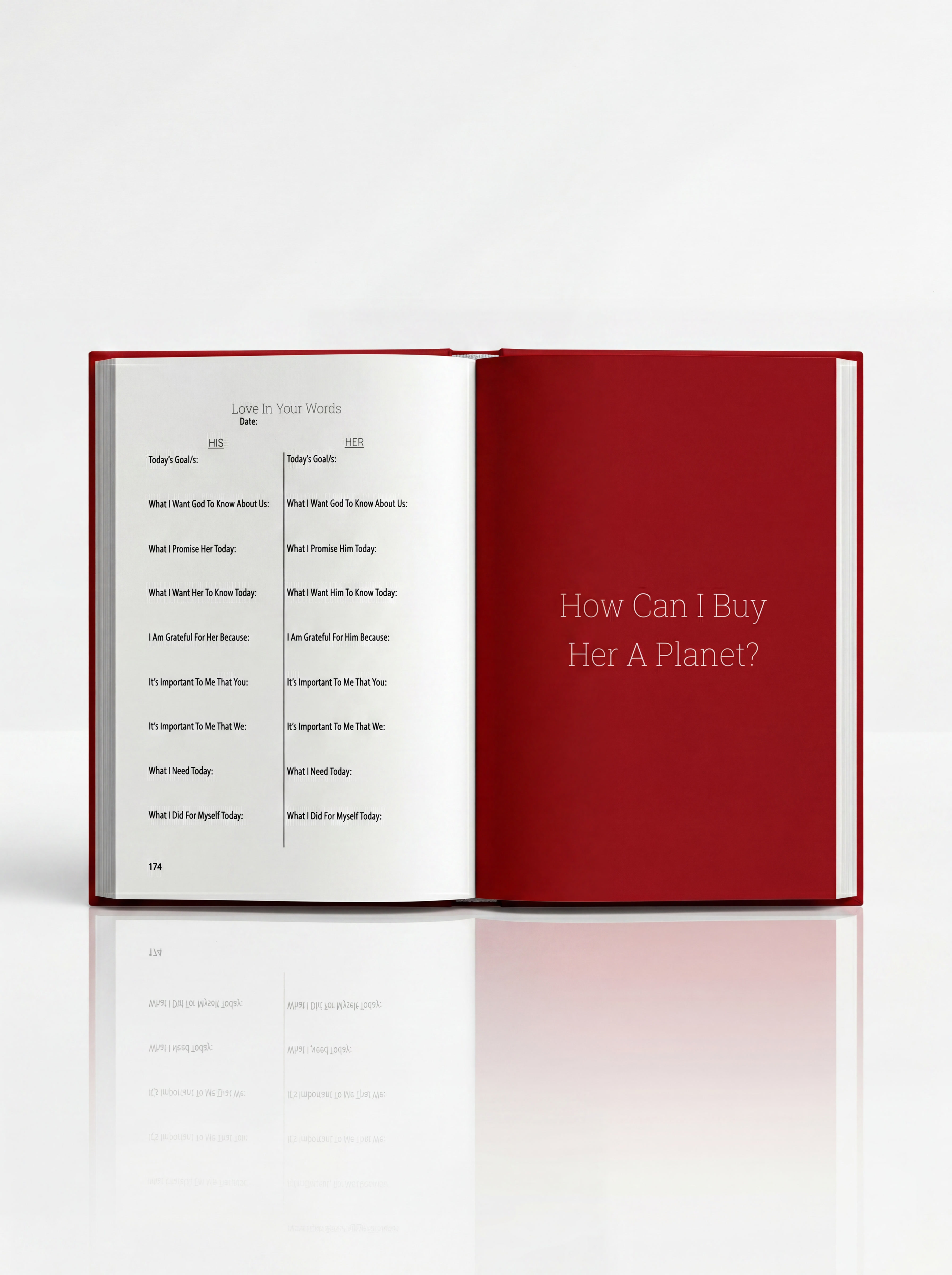 Couples communication and healing guided journal with daily prompts