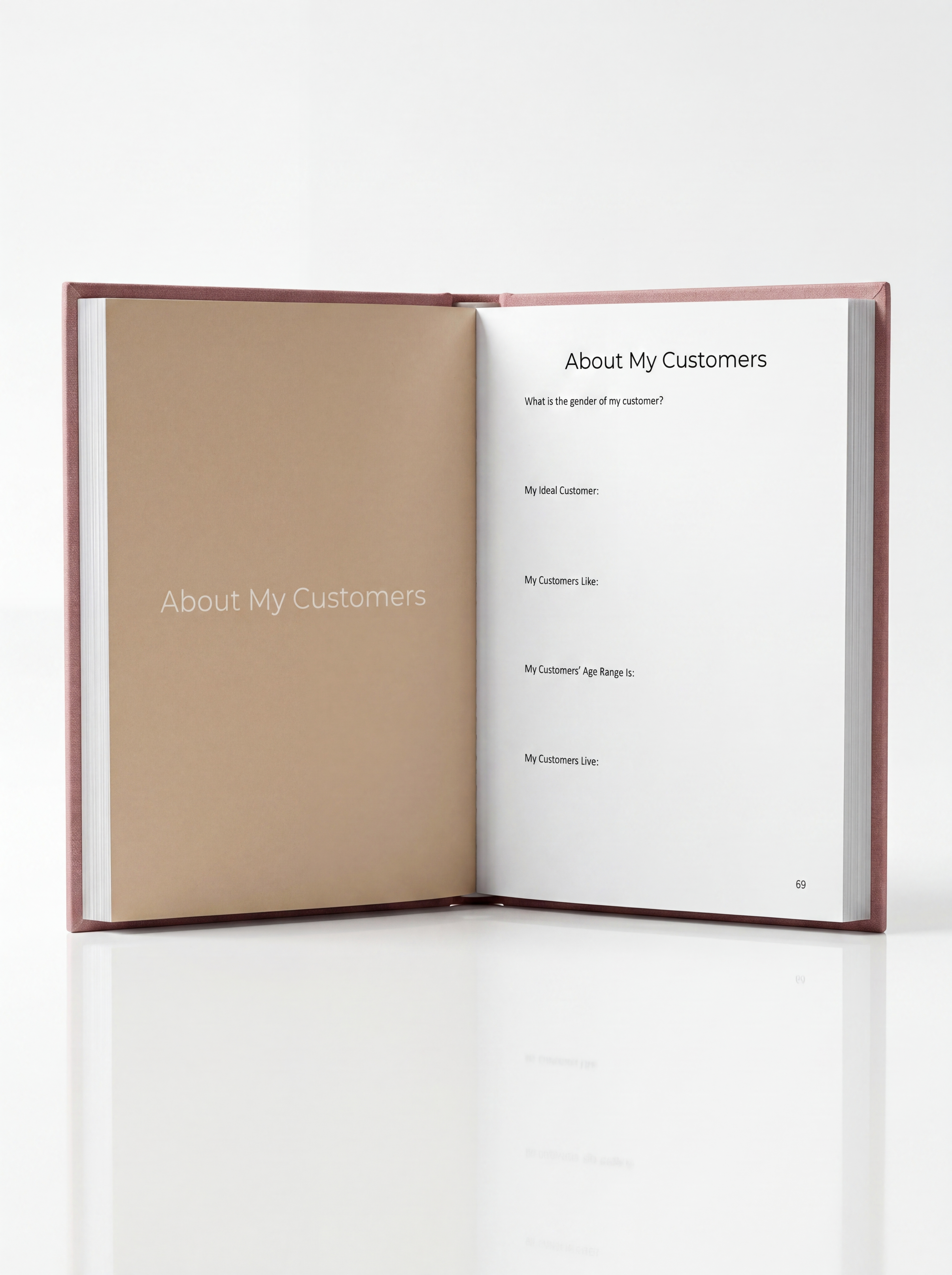 Guided business planning journal for women entrepreneurs with daily prompts