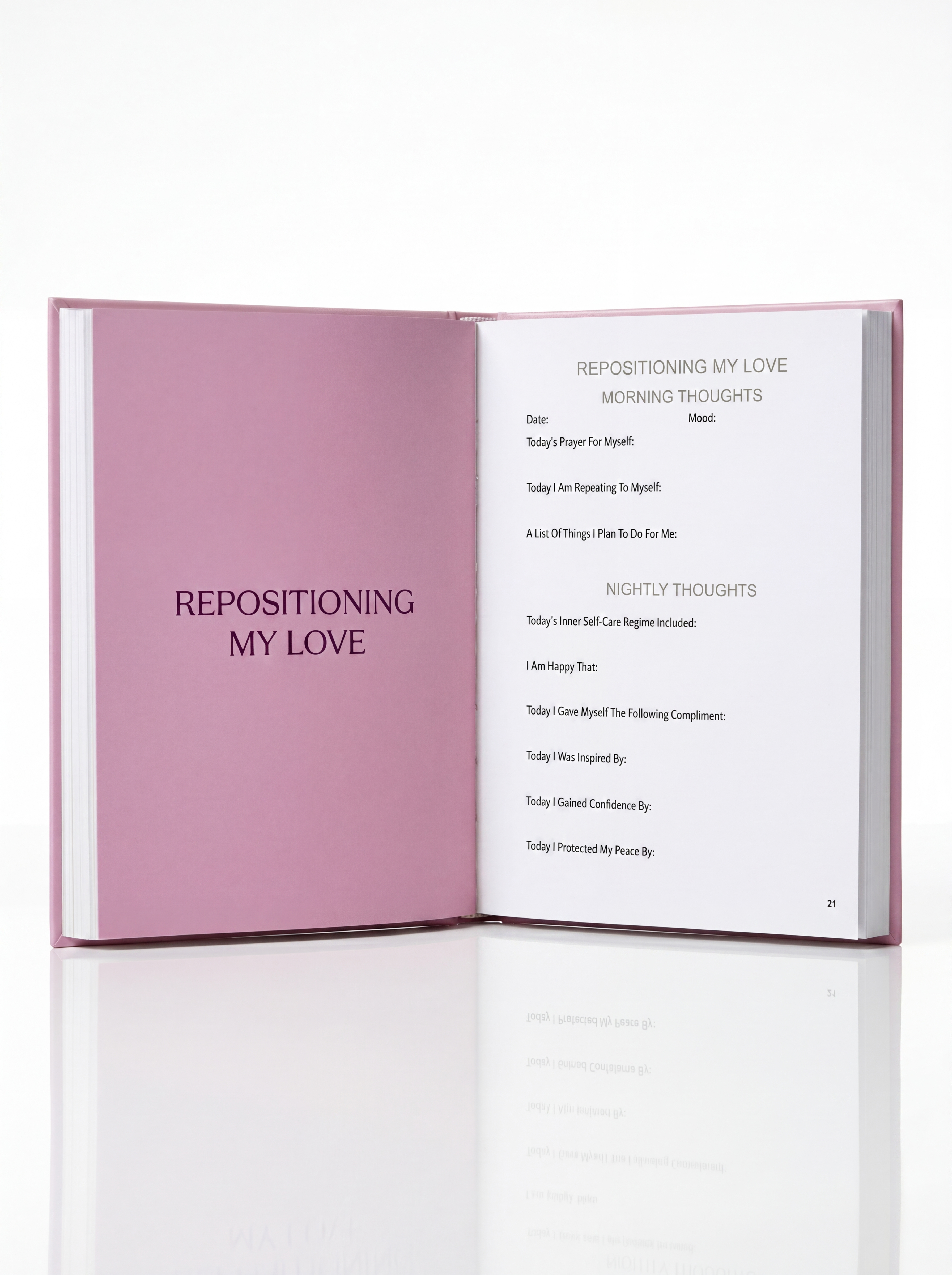 Hardcover guided journal for women who struggle with feeling not enough