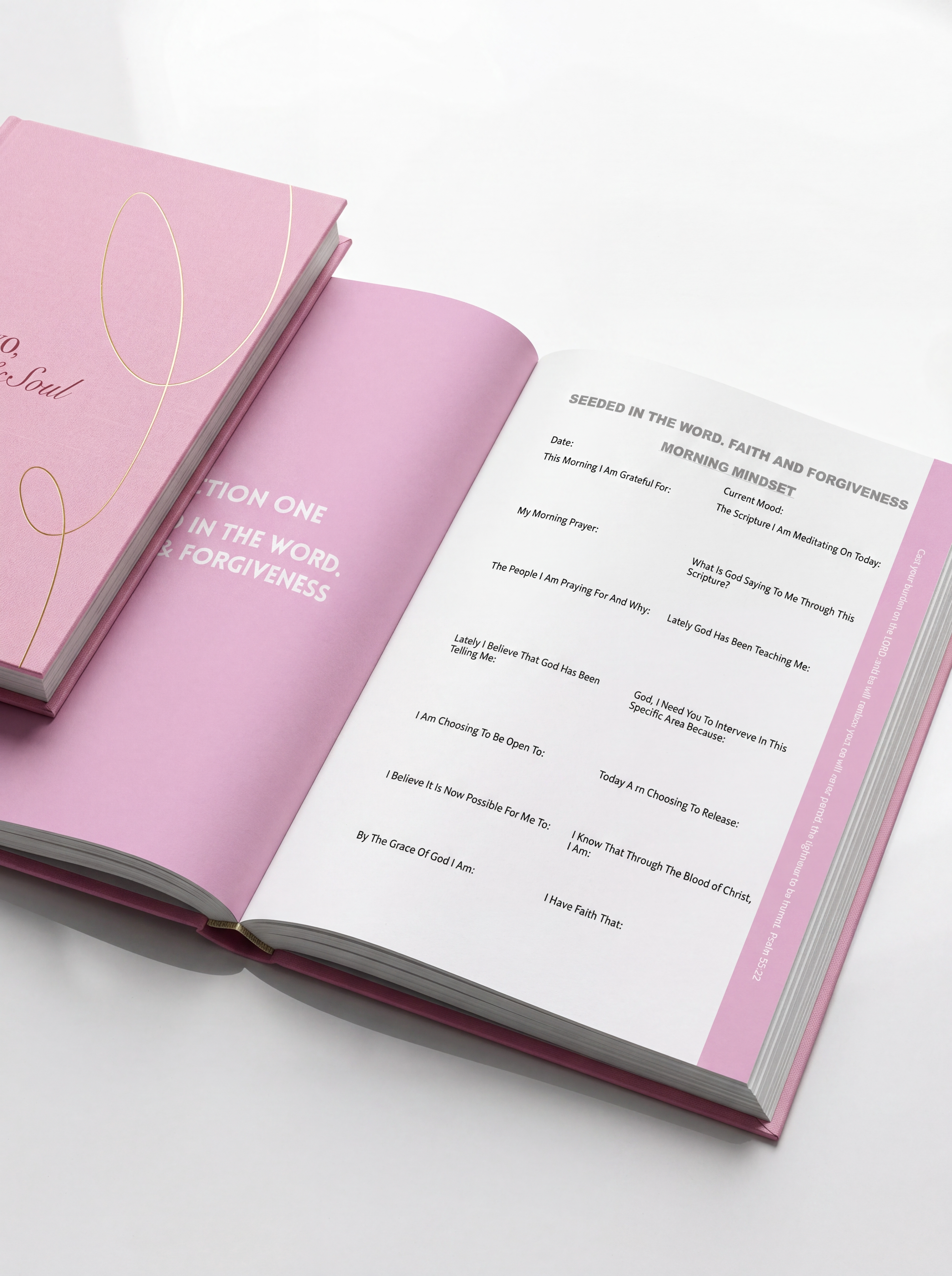 Pink guided journal for faith breakthroughs and deepening relationship with God