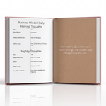 Guided daily journal for female entrepreneurs titled Business Minded