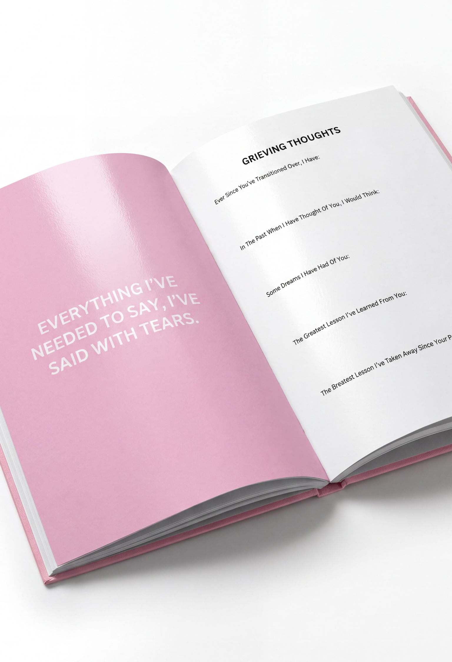 Guided journal for women processing the death of a loved one
