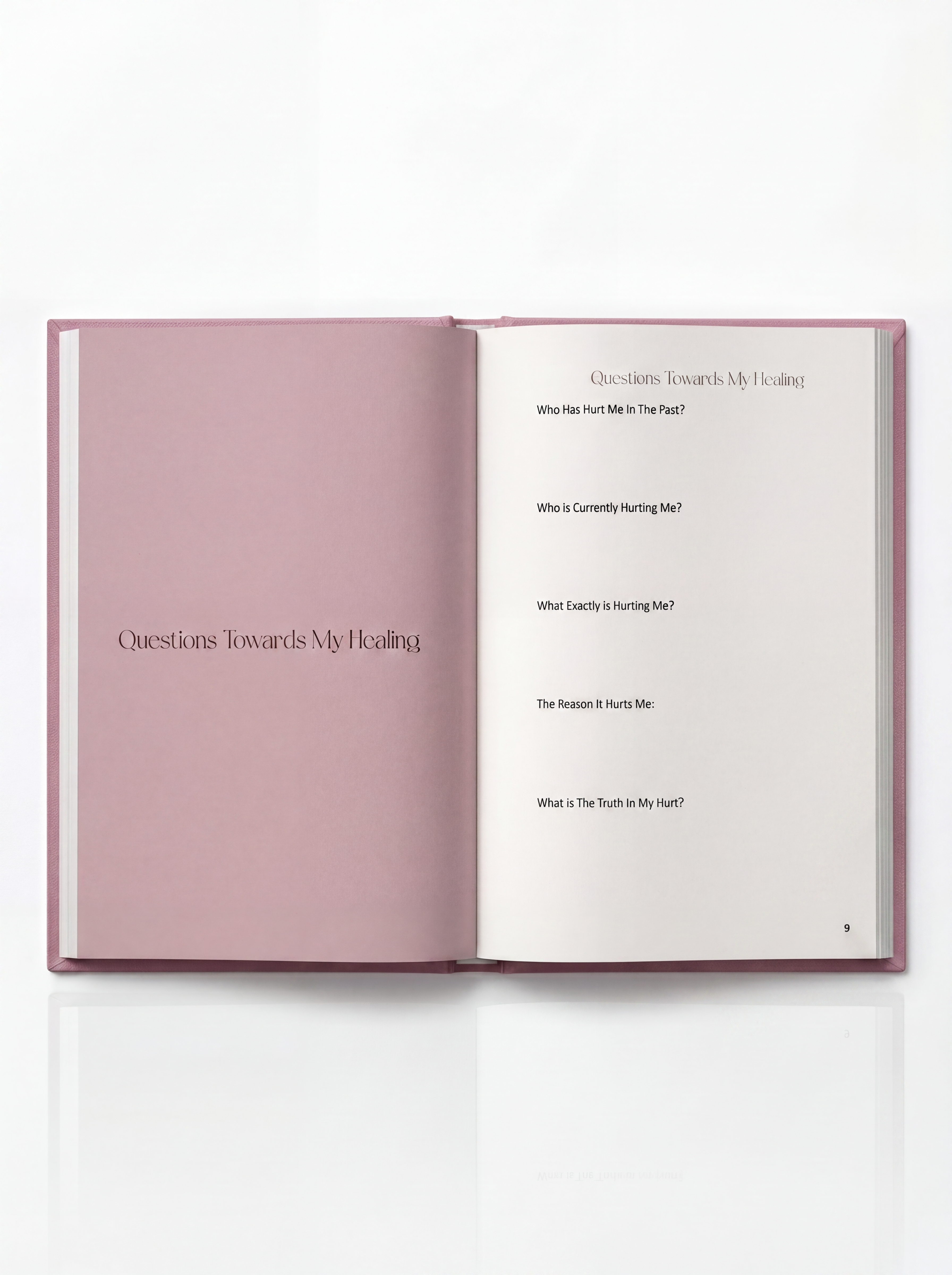Healing guided journal for women reclaiming themselves and finding peace