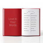 Daily guided writing journal for couples titled Love In Progress