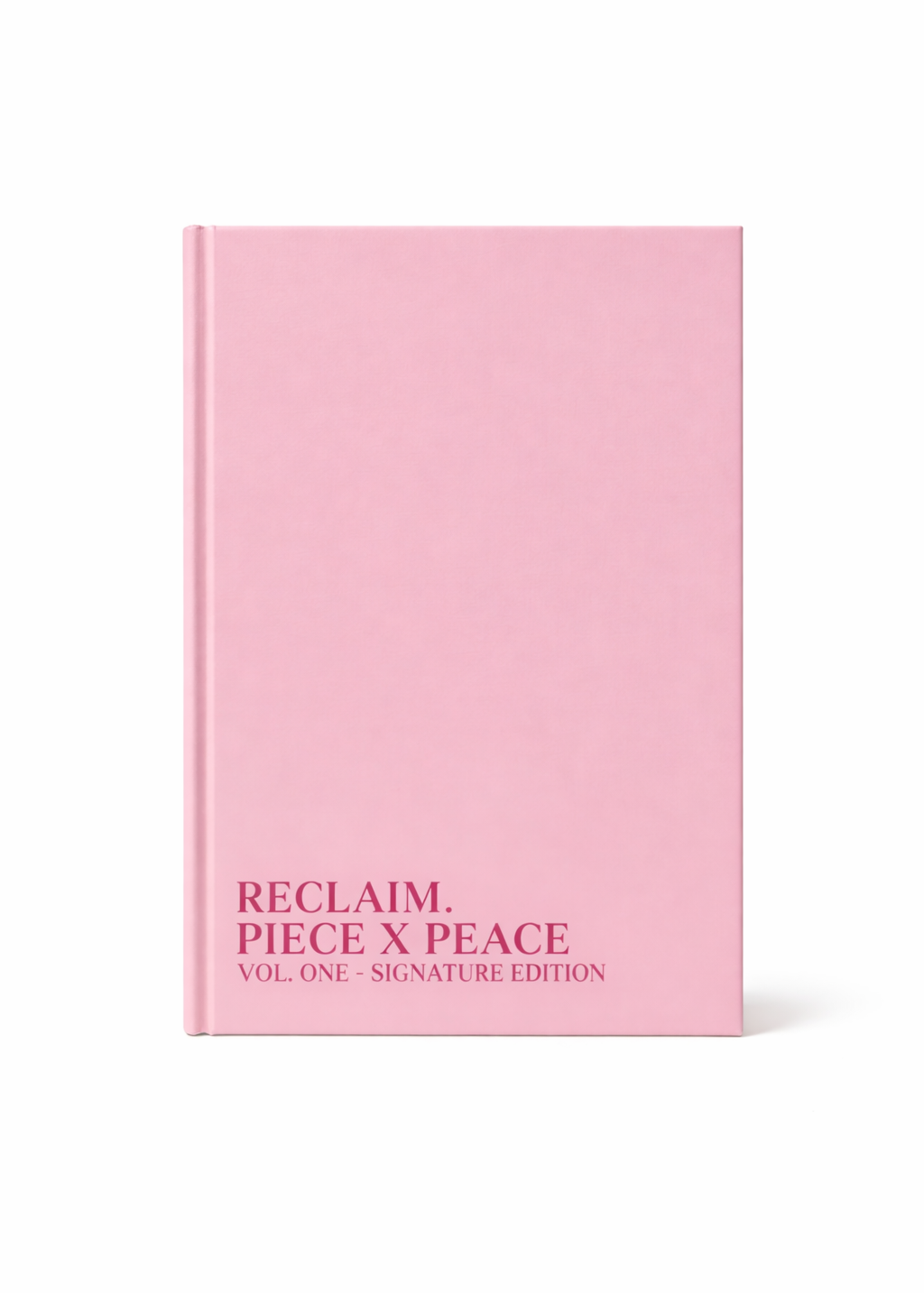 Breakup and heartbreak healing guided journal titled Reclaim Piece x Peace