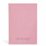 Guided healing journal titled Renewed for emotional clarity and inner peace
