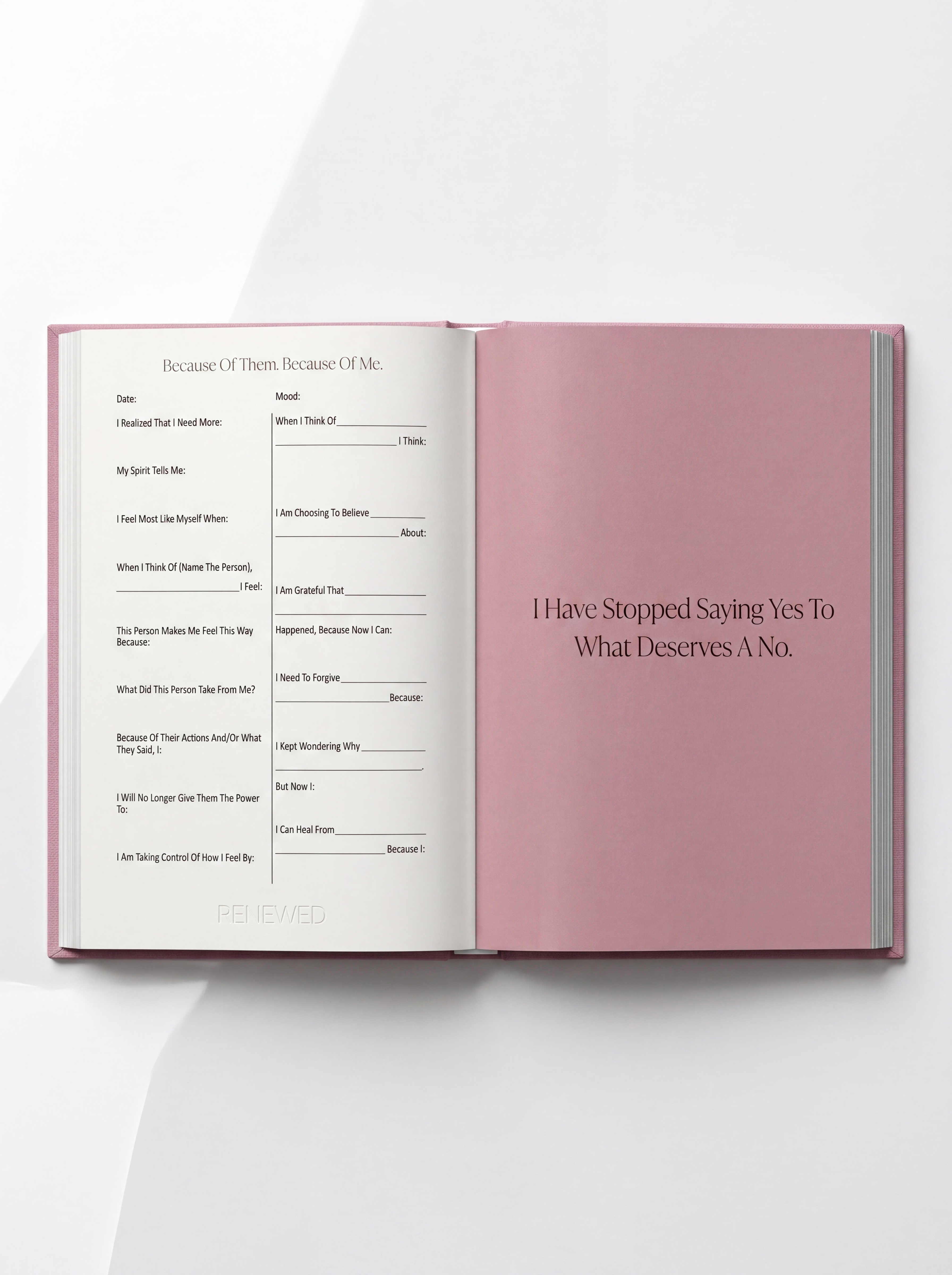 Inner peace and emotional clarity guided journal for women