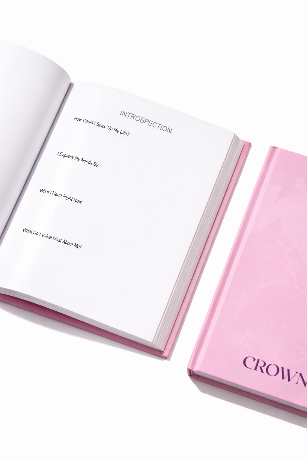 Crowned self-love journal for Black women with guided healing prompts