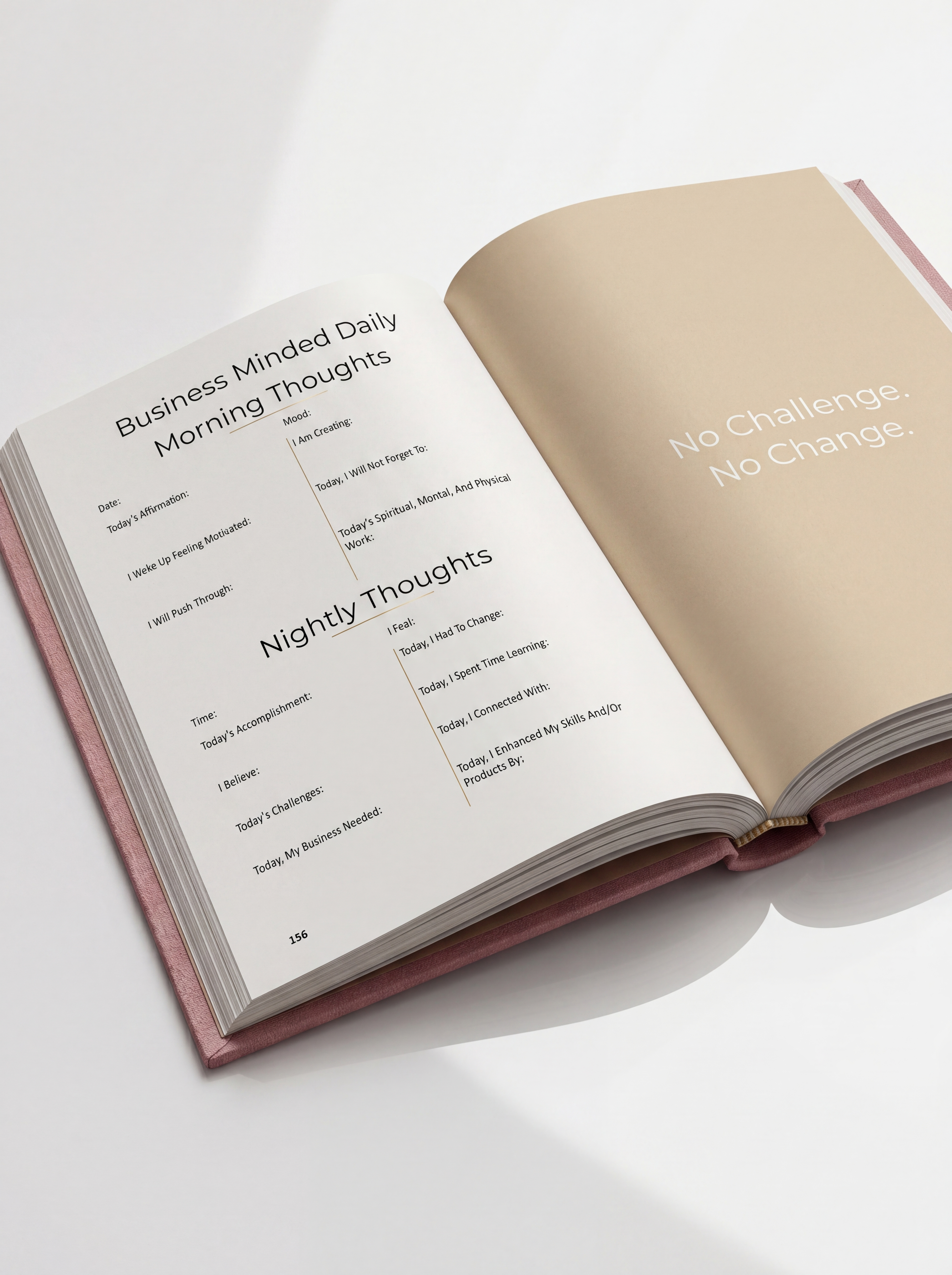 Small business planning guided journal for women with structured prompts